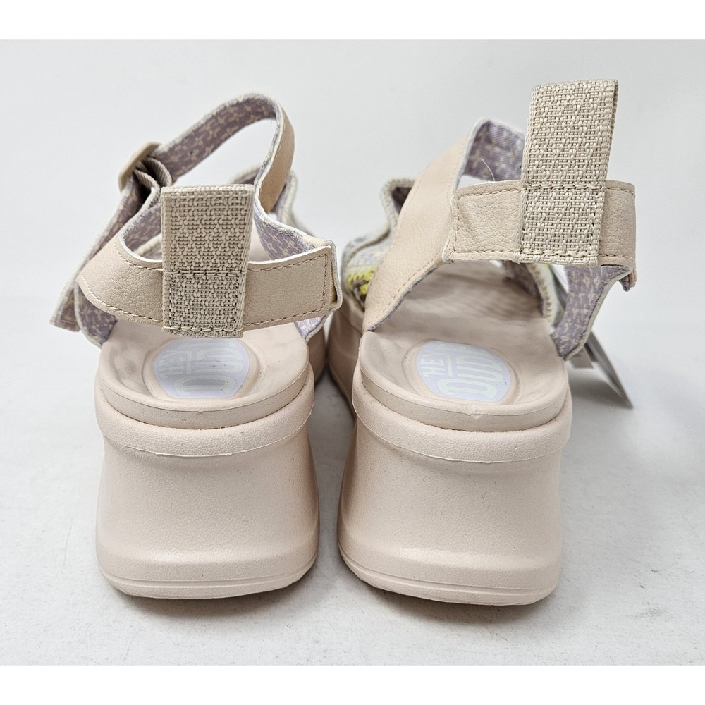 Hey Dude Delray Buckle Cottage Crochet Sandals Women's 6M Egret/Lavender NEW! - Picture 7 of 13
